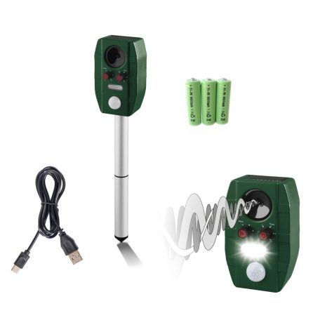ParkSide PTUS 1 B1 Solar Animal Repeller - ultrahangos, napelemes, mozgásérzékelős, akkus kutya-macska riasztó, állatriasztó 3 db 1.2 V 600 mA AA Ni-MH akkuval
