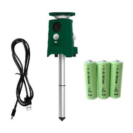 ParkSide PTUS360 1 B1 Solar Animal Repeller - 360°-os ultrahangos, napelemes, mozgásérzékelős, akkus kutya-macska riasztó, állatriasztó 3 x 1.2V 800 mAh cserélhető Ni-MH akkuval