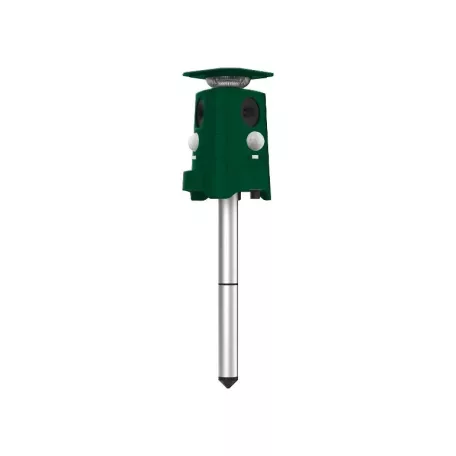 ParkSide PTUS360 1 B2 Solar Animal Repeller - 360°-os ultrahangos, napelemes, mozgásérzékelős, akkus kutya-macska riasztó, állatriasztó 3 x 1.2V 800 mAh cserélhető Ni-MH akkuval