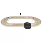 PlayTive 12 darabos univerzális fa autópálya (Motorway Set) dupla nyomsávos sín bővítő készlet