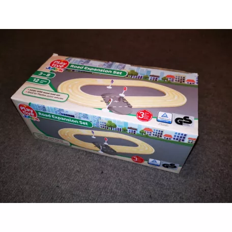 PlayTive 12 darabos univerzális fa autópálya (Motorway Set) dupla nyomsávos sín bővítő készlet
