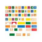 PlayTive 3 az 1-ben 188 darabos színes fa építőkocka, fakocka készlet praktikus tároló vödörben épületekkel és járművekkel, mintázott fakockákkal