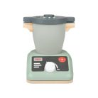 lupilu / PlayTive Premium elektromos (elemes, bekapcsolható) játék fa konyhai robotgép, levesfőző turmix funkcióval, fa élelmiszerekkel