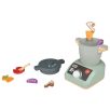   lupilu / PlayTive Premium elektromos (elemes, bekapcsolható) játék fa konyhai robotgép, levesfőző turmix funkcióval, fa élelmiszerekkel
