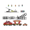   PlayTive Clippys Freight Train 753 részes tehervonat építőkocka készlet, világító, távirányítós, elemes vonat 2.5m sínpályával, rámpával és 1 db autóval