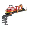   PlayTive Clippys Freight Train 753 részes tehervonat építőkocka készlet, világító, távirányítós, elemes vonat 2.5m sínpályával, rámpával és 1 db autóval