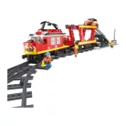 PlayTive Clippys Freight Train 753 részes tehervonat építőkocka készlet, világító, távirányítós, elemes vonat 2.5m sínpályával, rámpával és 1 db autóval