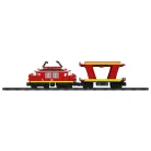 PlayTive Clippys Freight Train 753 részes tehervonat építőkocka készlet, világító, távirányítós, elemes vonat 2.5m sínpályával, rámpával és 1 db autóval