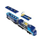 lupilu / PlayTive Clippys Passenger Train 632 részes vonat építőkocka készlet, világító, távirányítós, elemes személyvonat 2.5m sínpályával, 5 figurával