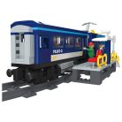 lupilu / PlayTive Clippys Passenger Train 632 részes vonat építőkocka készlet, világító, távirányítós, elemes személyvonat 2.5m sínpályával, 5 figurával