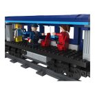 lupilu / PlayTive Clippys Passenger Train 632 részes vonat építőkocka készlet, világító, távirányítós, elemes személyvonat 2.5m sínpályával, 5 figurával