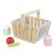 PlayTive Shopping Basket játék (gyermek) mini (226 x 188 x 192 mm) fa bevásároló kosár, 5 részes bevásárlókosár fából