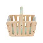 PlayTive Shopping Basket játék (gyermek) mini (226 x 188 x 192 mm) fa bevásároló kosár, 5 részes bevásárlókosár fából