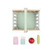   PlayTive Shopping Basket játék (gyermek) mini (226 x 188 x 192 mm) fa bevásároló kosár, 5 részes bevásárlókosár fából