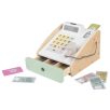   Lupilu / PlayTive 18 x 17 x 13 cm 24 részes, kreativitás és fantázia fejlesztő fa játék pénztárgép, kassza, kasszagép bankkártya terminállal, kézi szekkenner, LCD kijelzővel