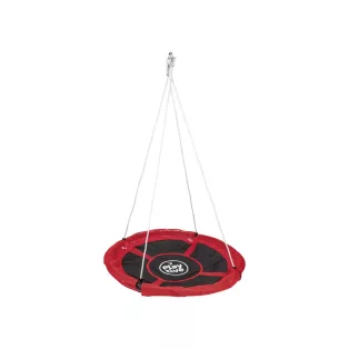   PlayTive Junior 113 cm átmérőjű, 150 kg teherbírású fészekhinta, piros-fekete Nest Swing hinta 