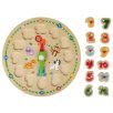   PlayTive Zoo Clock készségfejlesztő fa puzzle óra, 13 részes tanuló óra játék szett állatokkal és számokkal (460715)