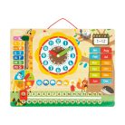 PlayTive készségfejlesztő mágneses fali óra, naptár, évszakok és hónapok gyakorlására szolgáló fali játék tábla