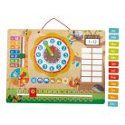 PlayTive készségfejlesztő mágneses fali óra, naptár, évszakok és hónapok gyakorlására szolgáló fali játék tábla