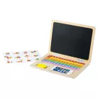 PlayTive készségfejlesztő mágneses fa laptop és mobiltelefon, fából készült oktató, fejlesztő notebook, gyermek laptop + telefon