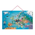 PlayTive 75 x 45 cm fa 94 részes Európa mágneses térkép, puzzle (Magnetic Map of Europe)