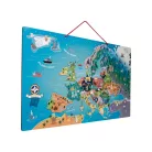 PlayTive 75 x 45 cm fa 94 részes Európa mágneses térkép, puzzle (Magnetic Map of Europe)