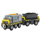 PlayTive 4 az 1 -ben önjáró, elemes, mágneses mozdony / vonat szett diesel-, személy-, teher és GLOW mozdonnyal, hang- és fényeffektusokkal, fa vonat szettekhez