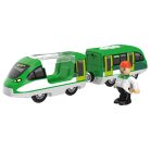 PlayTive 4 az 1 -ben önjáró, elemes, mágneses mozdony / vonat szett diesel-, személy-, teher és GLOW mozdonnyal, hang- és fényeffektusokkal, fa vonat szettekhez