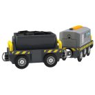 PlayTive 4 az 1 -ben önjáró, elemes, mágneses mozdony / vonat szett diesel-, személy-, teher és GLOW mozdonnyal, hang- és fényeffektusokkal, fa vonat szettekhez