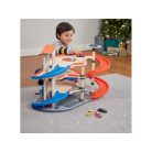 liupilu / PlayTive Racers XL fa parkoló, 4 szintes parkolóház 2 autóval, helikopter leszállóval, jármű lifttel (PlayTive Car Park, PlayTive parkoló)