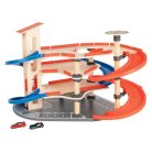 liupilu / PlayTive Racers XL fa parkoló, 4 szintes parkolóház 2 autóval, helikopter leszállóval, jármű lifttel (PlayTive Car Park, PlayTive parkoló)