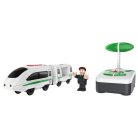 PlayTive ICE RC vonat, rádiófrekvenciás személyvonat, távirányítós mozdony, fa vonat szettekhez (fehér)