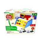 lupilu / PlayTive Junior Wooden Scales Set, 9 részes játék fa mérleg, működő rugós mérleggel és mutatóval, 8 db fa kártyával