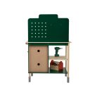 lupilu / PlayTive ParkSide Fa játék munkapad, fából készült 74 részes játék szerelőasztal szerszámokkal és fúrógéppel (HG07512 Workbench)