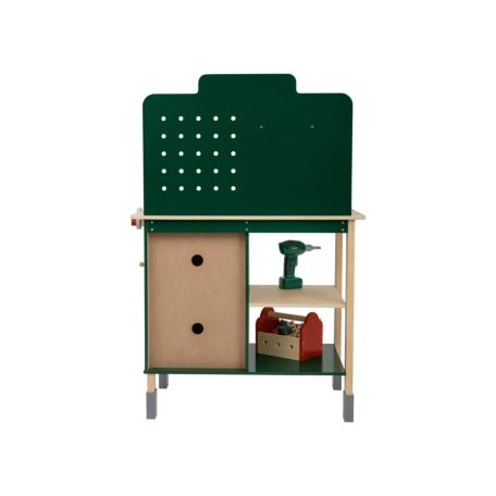 lupilu / PlayTive ParkSide Fa játék munkapad, fából készült 74 részes játék szerelőasztal szerszámokkal és fúrógéppel (HG07512 Workbench)