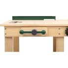 PlayTive ParkSide Mud Workbench fa játék kerti munkapad, fából készült 36 részes játék szerelőasztal szerszámokkal kültérre