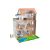 PlayTive 39 részes, 3 szintes XXL fa babaház, 64 x 80 x 31 cm elektromos, világító rózsaszín fa babaház lépcsővel, lifttel, bútorokkal
