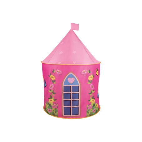 PlayTive SPRING rózsaszín játéksátor tavaszi virág motívumokkal, 100 x 145 cm poliészter játszósátor