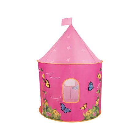 PlayTive SPRING rózsaszín játéksátor tavaszi virág motívumokkal, 100 x 145 cm poliészter játszósátor