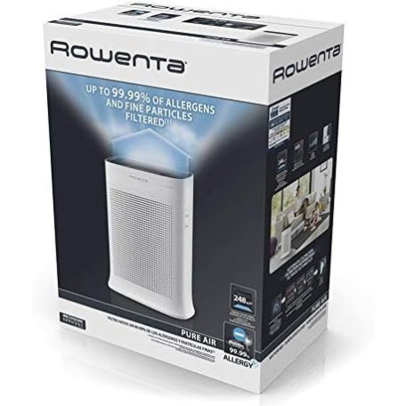 Rowenta PU 3040 Pure Air légtisztító, 65W légmosó 12 m2-re 300 m3 / óra kapacitás, 99.99%-os tisztítás aktív szénszűrővel allergén és finom részecskeszűrés 4 fokozatban (PU3040F0)