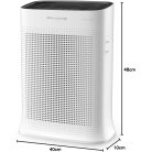 Rowenta PU 3040 Pure Air légtisztító, 65W légmosó 12 m2-re 300 m3 / óra kapacitás, 99.99%-os tisztítás aktív szénszűrővel allergén és finom részecskeszűrés 4 fokozatban (PU3040F0)