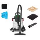 Parkside PWD 20 C3 20L 1300W száraz és nedves porzsák nélküli porszívó 20 literes nemesacél (inox) tartállyal