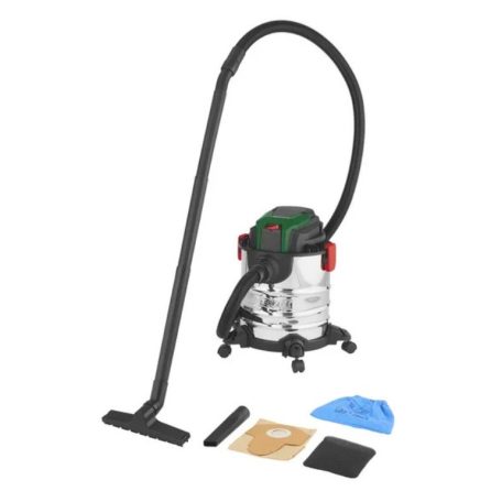 Parkside PWD 20 C3 20L 1300W száraz és nedves porzsák nélküli porszívó 20 literes nemesacél (inox) tartállyal