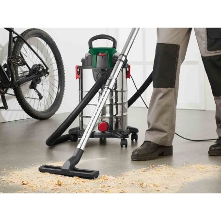 Parkside PWD 25 C4  inox 25 literes 1400W nemesacél száraz - nedves porzsák nélküli porszívó (porzsákkal is használható)