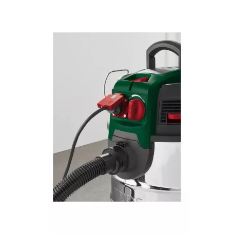 Parkside PWD 30 C1 30L 1500W inox (nemesacél) száraz - nedves porzsák nélküli porszívó, fúvó funkcióval és 2200W hálózati aljzattal szerszámgépekhez (PNTS 1500 D5 utódja)