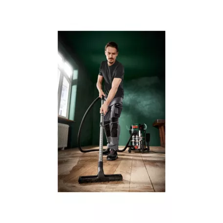 Parkside PWD 30 C1 30L 1500W inox (nemesacél) száraz - nedves porzsák nélküli porszívó, fúvó funkcióval és 2200W hálózati aljzattal szerszámgépekhez (PNTS 1500 D5 utódja)