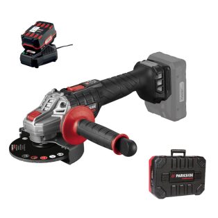   ParkSide PWSAP 20-Li D4 20V 4Ah Performance Brushless X20 sarokcsiszoló, flex, elektronikus fordulatszám szabályzóval, akkuval és töltővel