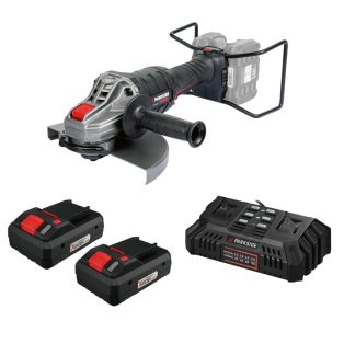   ParkSide PWSAP 40-Li A1 D-Smart 4 Performance Brushless 40V 230 mm dupla akkus sarokcsiszoló, akkumulátoros nagy flex 2 x 20V 4Ah SMART akkuval és dupla töltővel