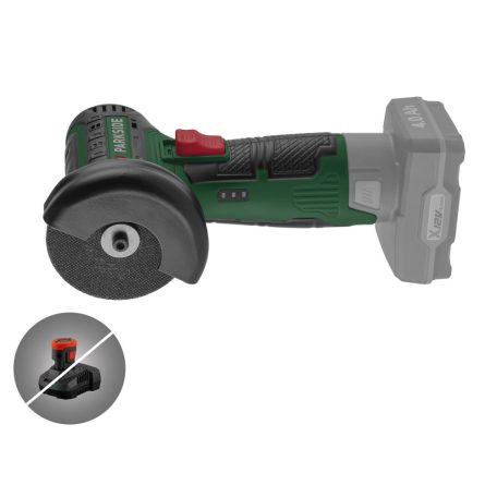 ParkSide PWSA 12 C2 SOLO X12V 12V 76 mm akkus akkumulátoros sarokcsiszoló, akku és töltő nélkül