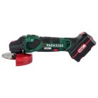 ParkSide PWSA 20-Li F4 / G4 Basic 20V 4 Ah X20 akkus, 125 mm 20V akkumulátoros sarokcsiszoló akkuval és töltővel, kofferben